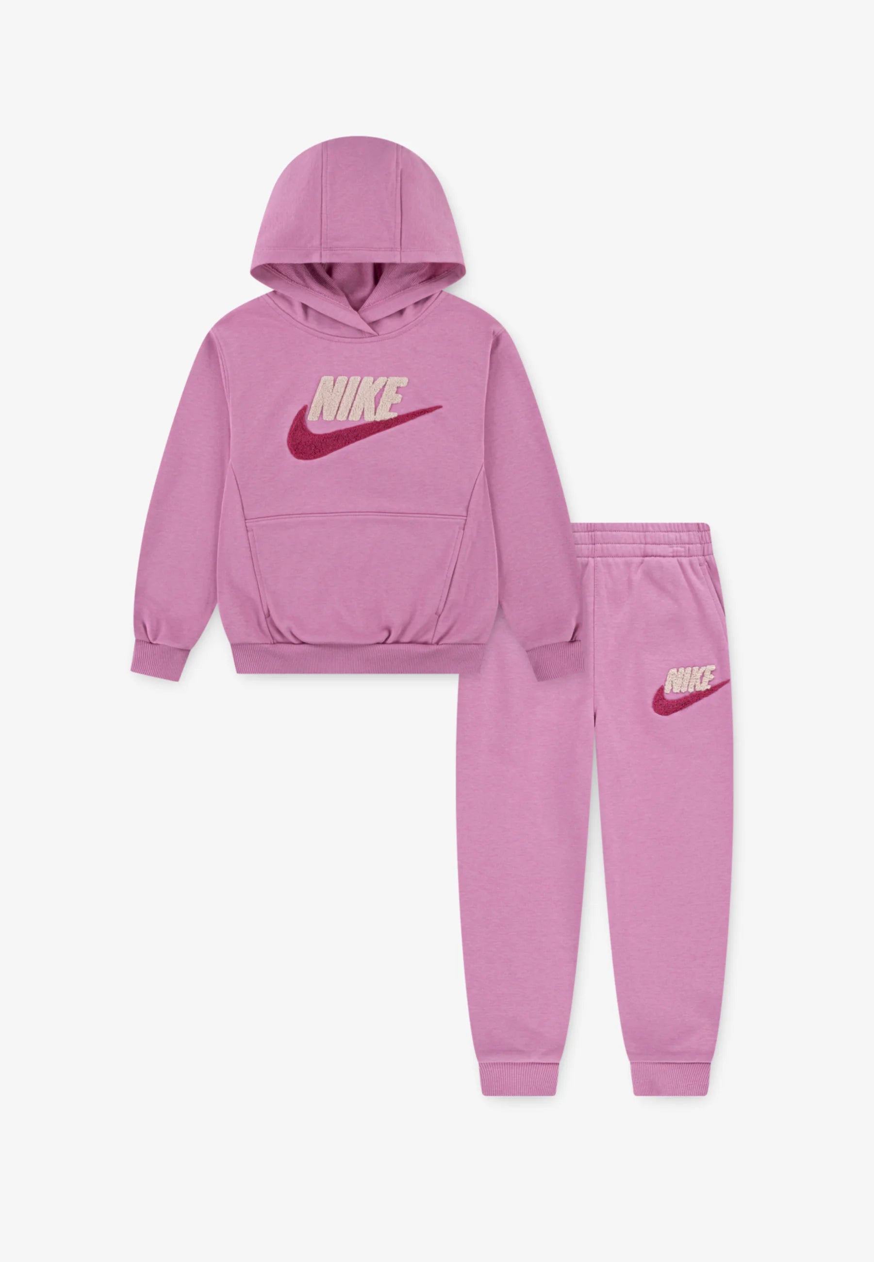 NIKE HOODIE JOG SET UNISEX- pink flamingo