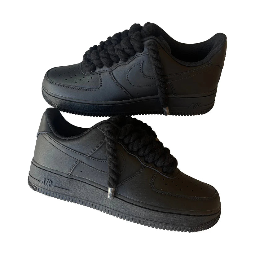 NIKE AIR FORCE ROPE LACES BLACK