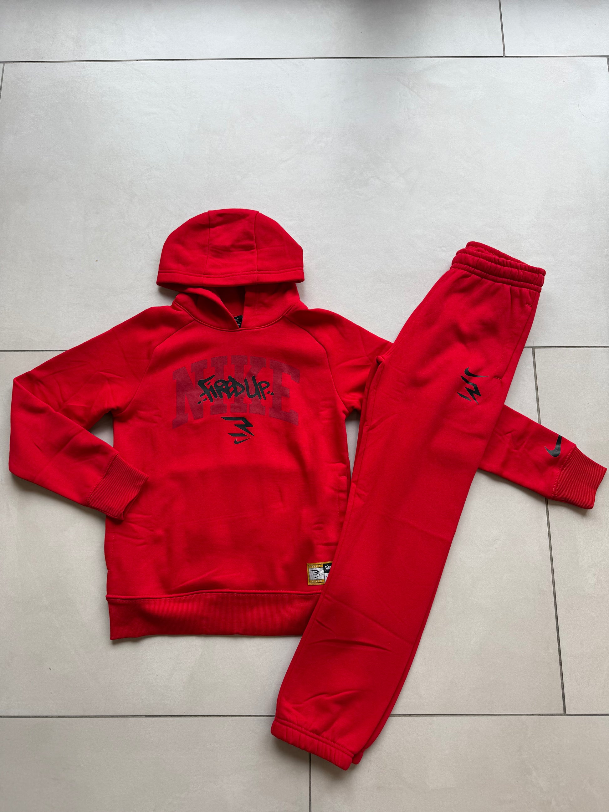 NIKE TUTA BAMBINO RED