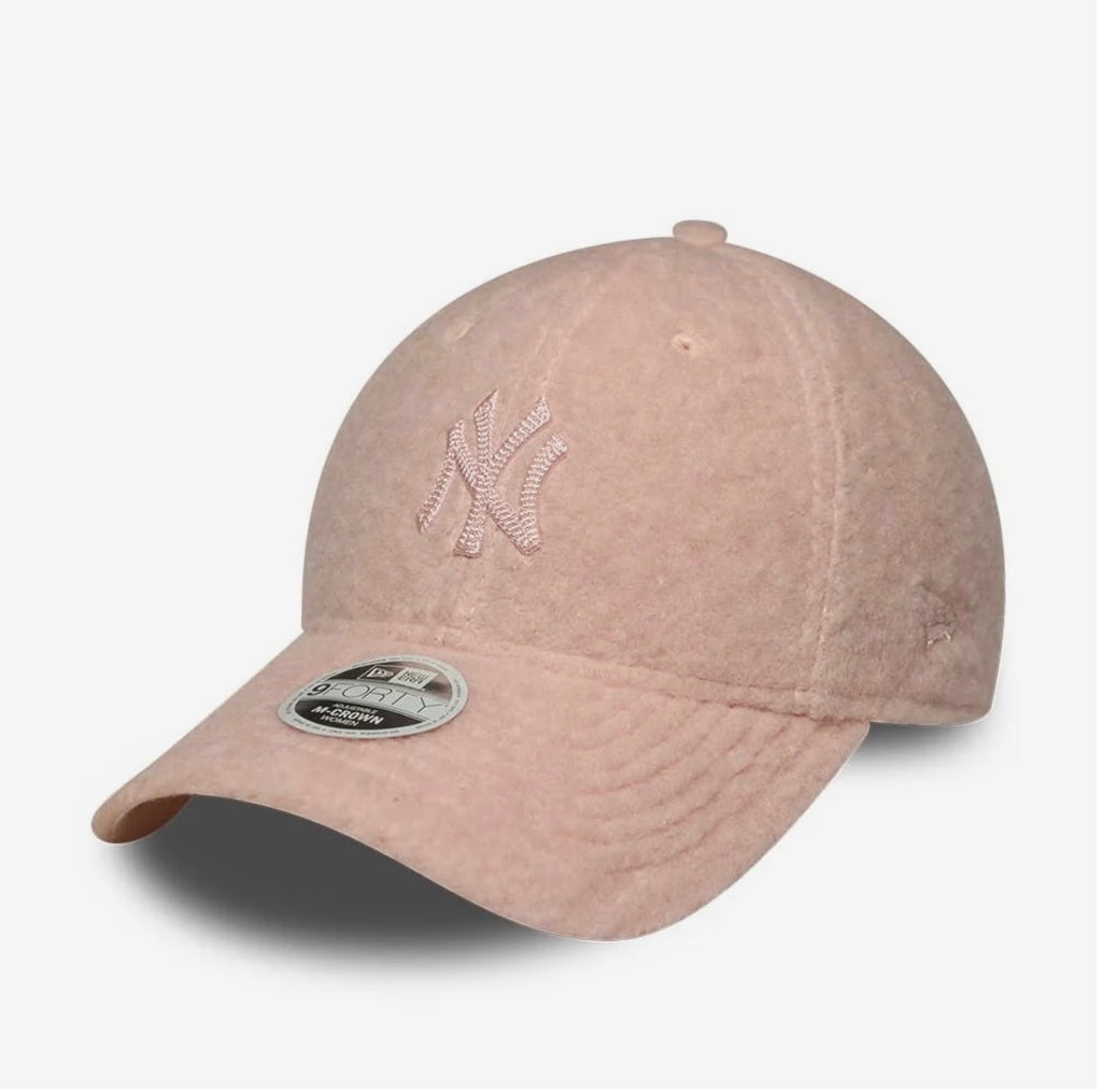 NEW ERA Crown New York Yankees MLB Winter Borg Rosa Pastello Donna