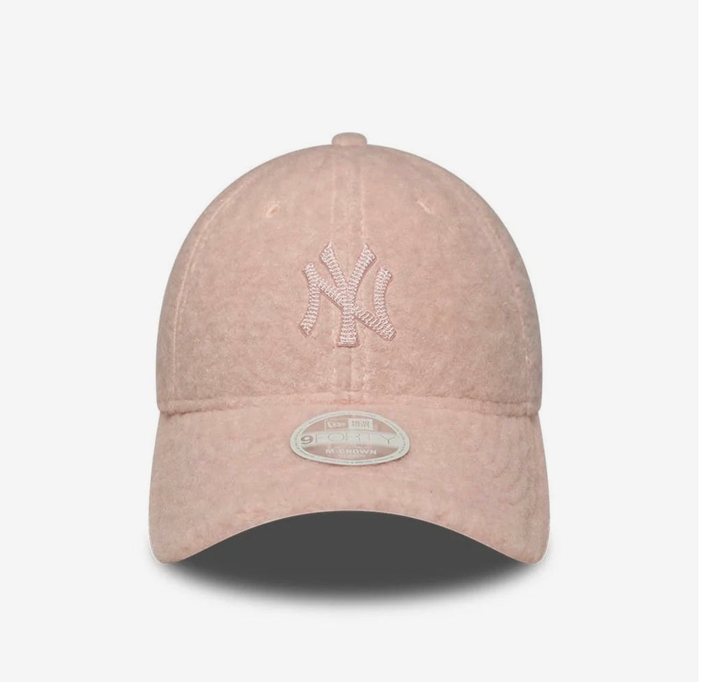 NEW ERA Crown New York Yankees MLB Winter Borg Rosa Pastello Donna